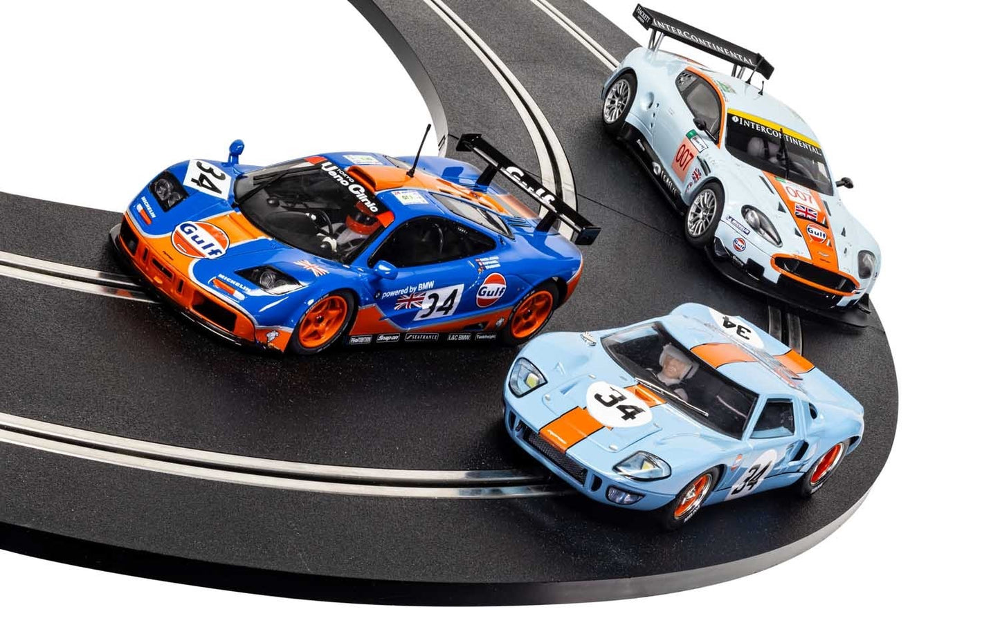 Scalextric C4109A 1:32 ROFGO Collection Gulf Triple Pack (Set of 3) LN/Box