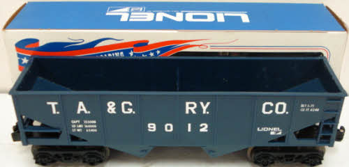 Lionel 6-9012 O Gauge Tennessee Alabama & Georgia Blue 2-Bay Hopper NIB