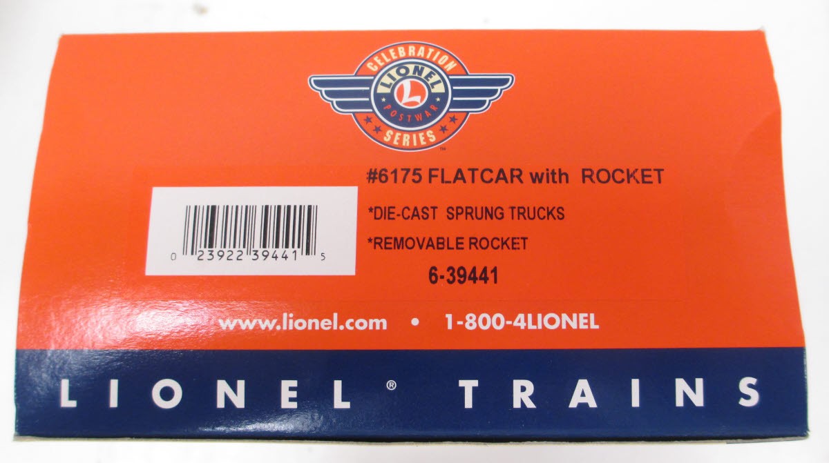Lionel 6-39441 Flatcar w/ Rocket #6175 LN/Box