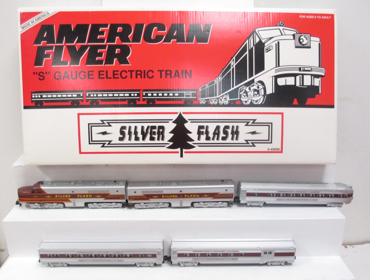 American Flyer 6-49606 S Silver Flash AB Gauge Diesel Passenger Train Set LN/Box