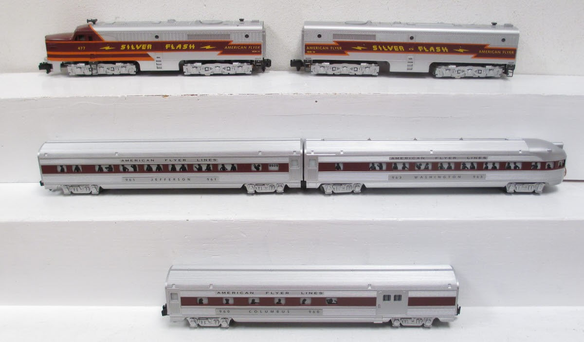 American Flyer 6-49606 S Silver Flash AB Gauge Diesel Passenger Train Set LN/Box