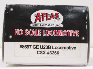 Atlas 8697 HO Scale CSX GE U23B Diesel Locomotive #3266
