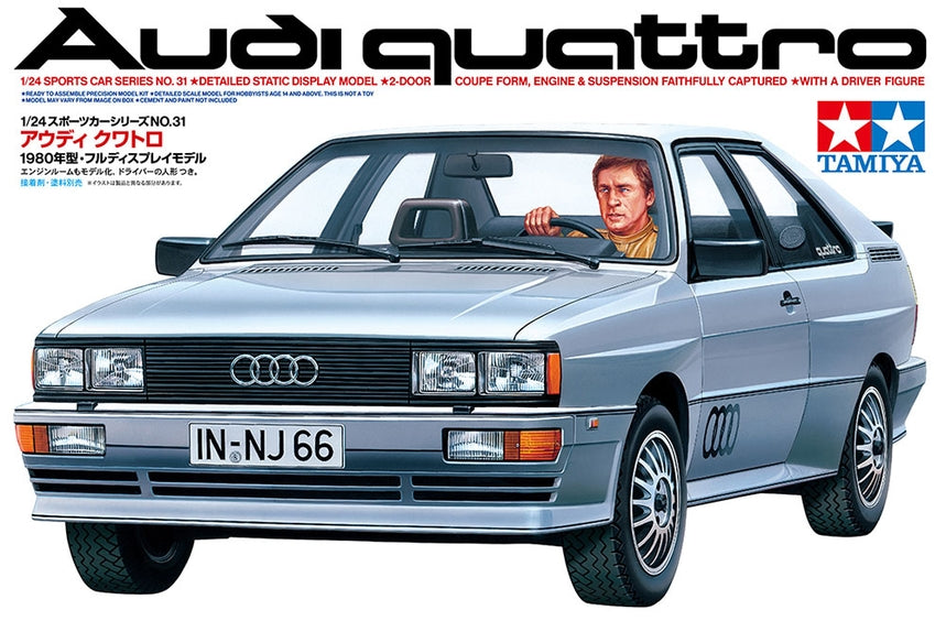 Tamiya 24031 1:24 Audi Quattro 1:24 Audi Quattro Plastic Model Kit