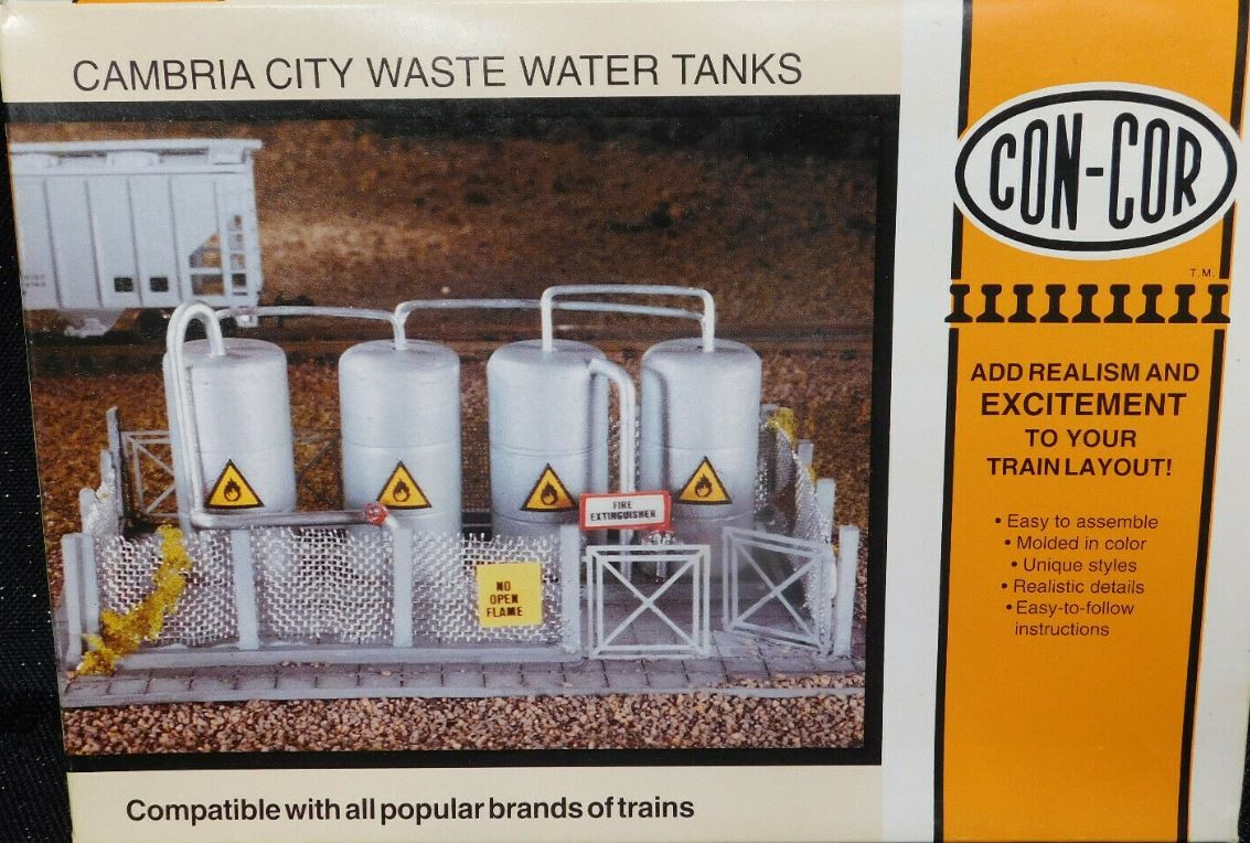 Con-Cor 687 N Scale Cambria City Waste Water Tanks