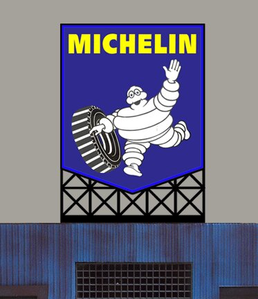 Micro Structures 44-3942 HO/N Michelin Small Animated Billboard