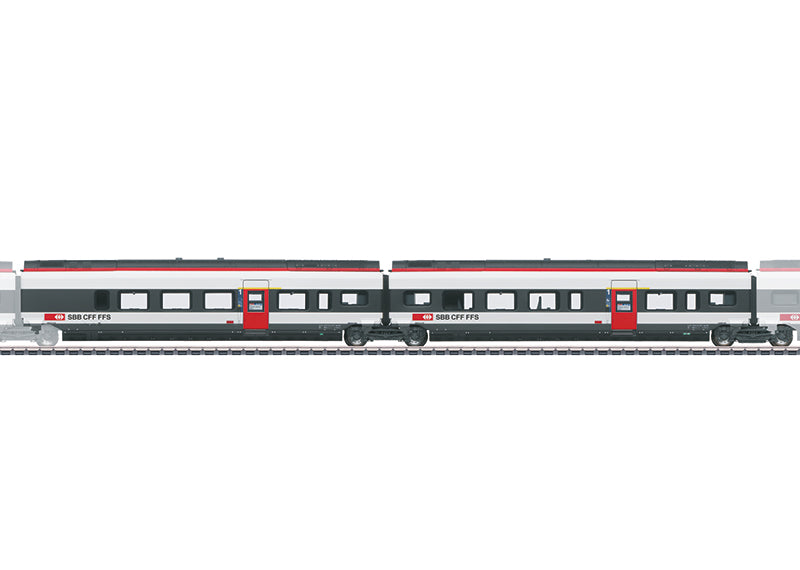 Marklin 43463 HO SBB RABe 501 Giruno Passenger Car Add-On #3 (Set of 2)
