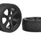 Corally 00180-909 Asuga XLR Sprint RXA Low-Profile Street Tires on Black Rims