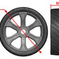 Corally 00180-909 Asuga XLR Sprint RXA Low-Profile Street Tires on Black Rims