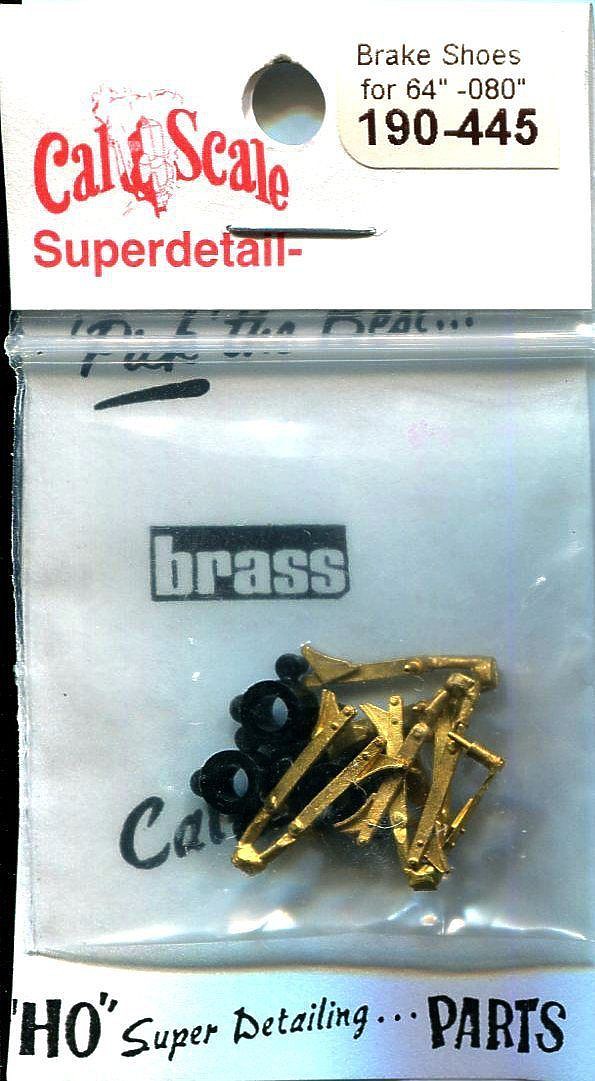 Cal Scale 445 HO Scale Brake Shoes Fits 64 to 80 Drivers