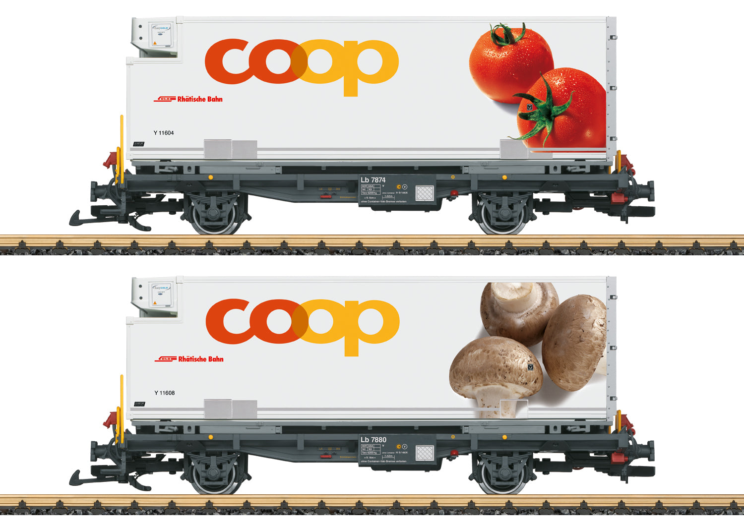 LGB 45888 G RhB coop Container Transport Car Set