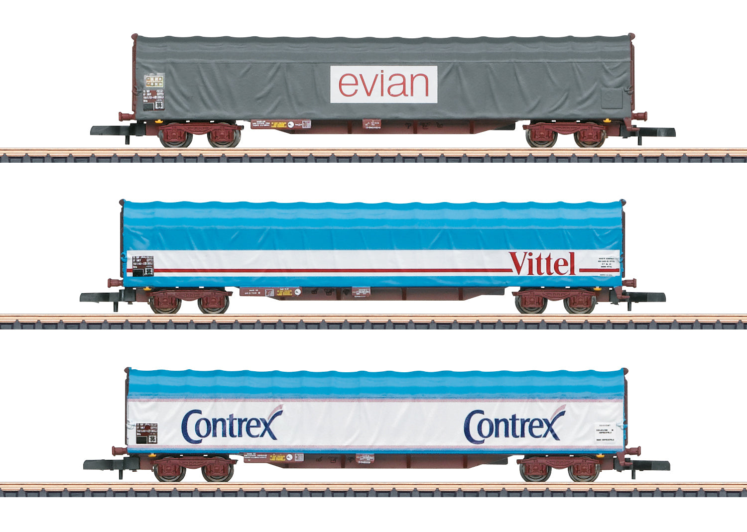 Marklin 82427 Z French State Railways Rils Sliding Tarpaulin Car (Set of 3)