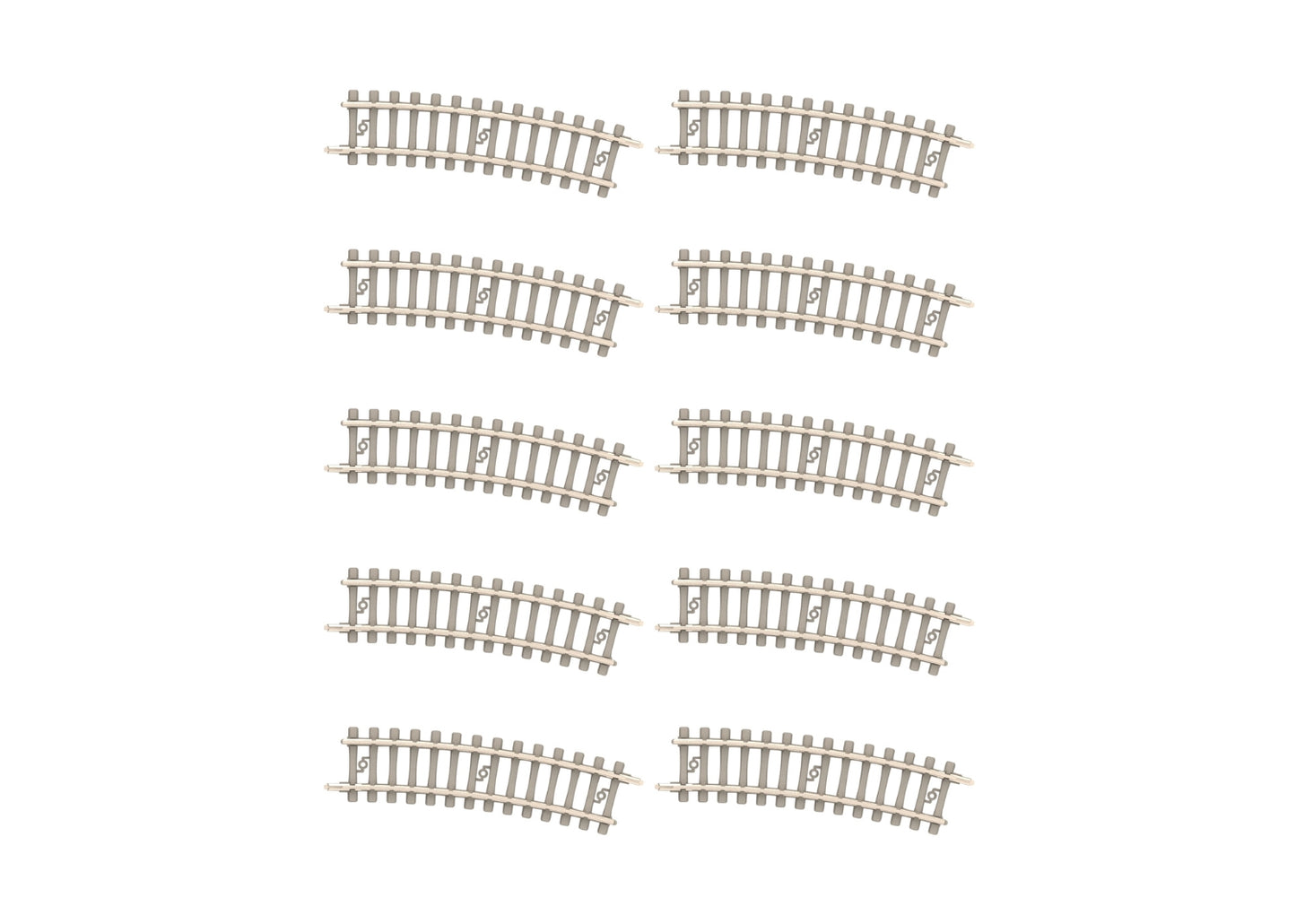 Trix 14524 Minitrix 9" Radius Curved Track with Concrete Ties