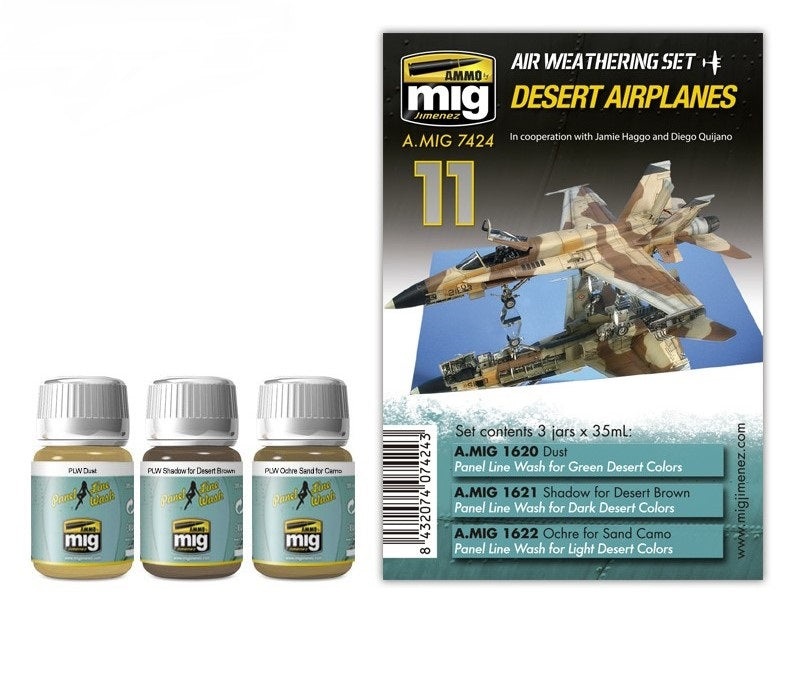 Mig Jimenez AMIG7424 Desert Airplanes Air Weathering (Set of 3)