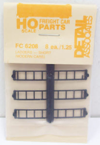 Detail Associates 6208 HO Short Freight Car Ladders (Pack of 6)