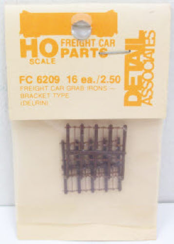 Detail Associates 6209 HO 22" Bracket Type Freight Car Grab Irons (Pack of 8)