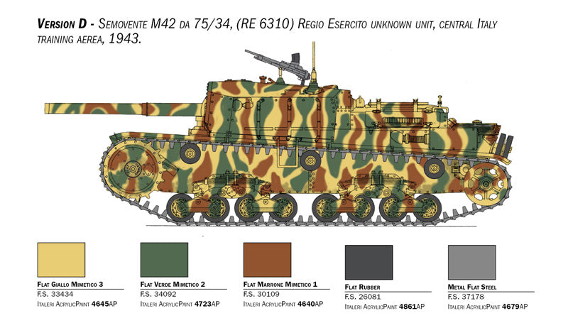Italeri 6759 1:35 Semovente M42 da 75/34 Upgraded Edition Tank Plastic Model Kit