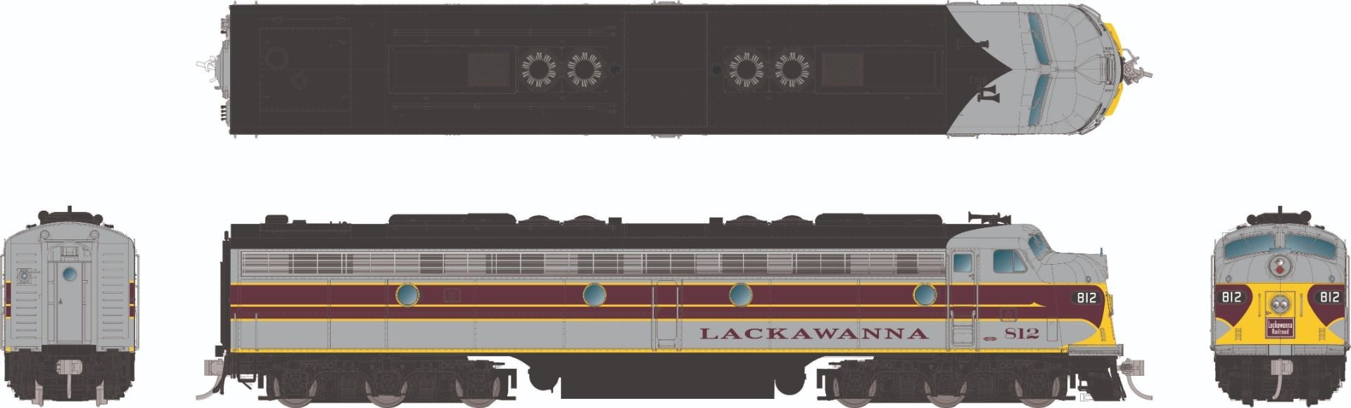 Rapido Trains 028580 HO DL&W EMD E8A Diesel Locomotive DC/DCC/Sound #819