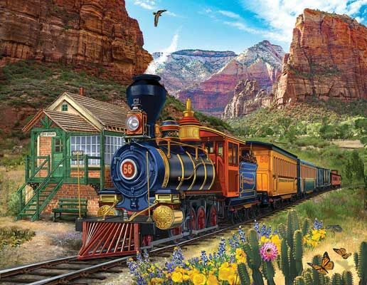Train Enthusiast Vendors 31532 27 x 35" Dry Gulch Jigsaw 1000 Piece Puzzle