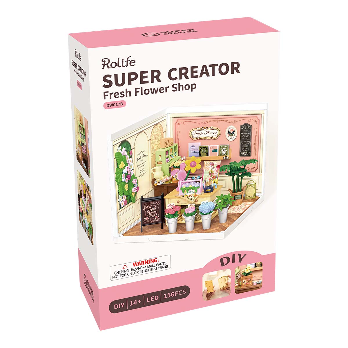 Robotime DW017B Rolife Fresh Flower Shop DIY Miniature House