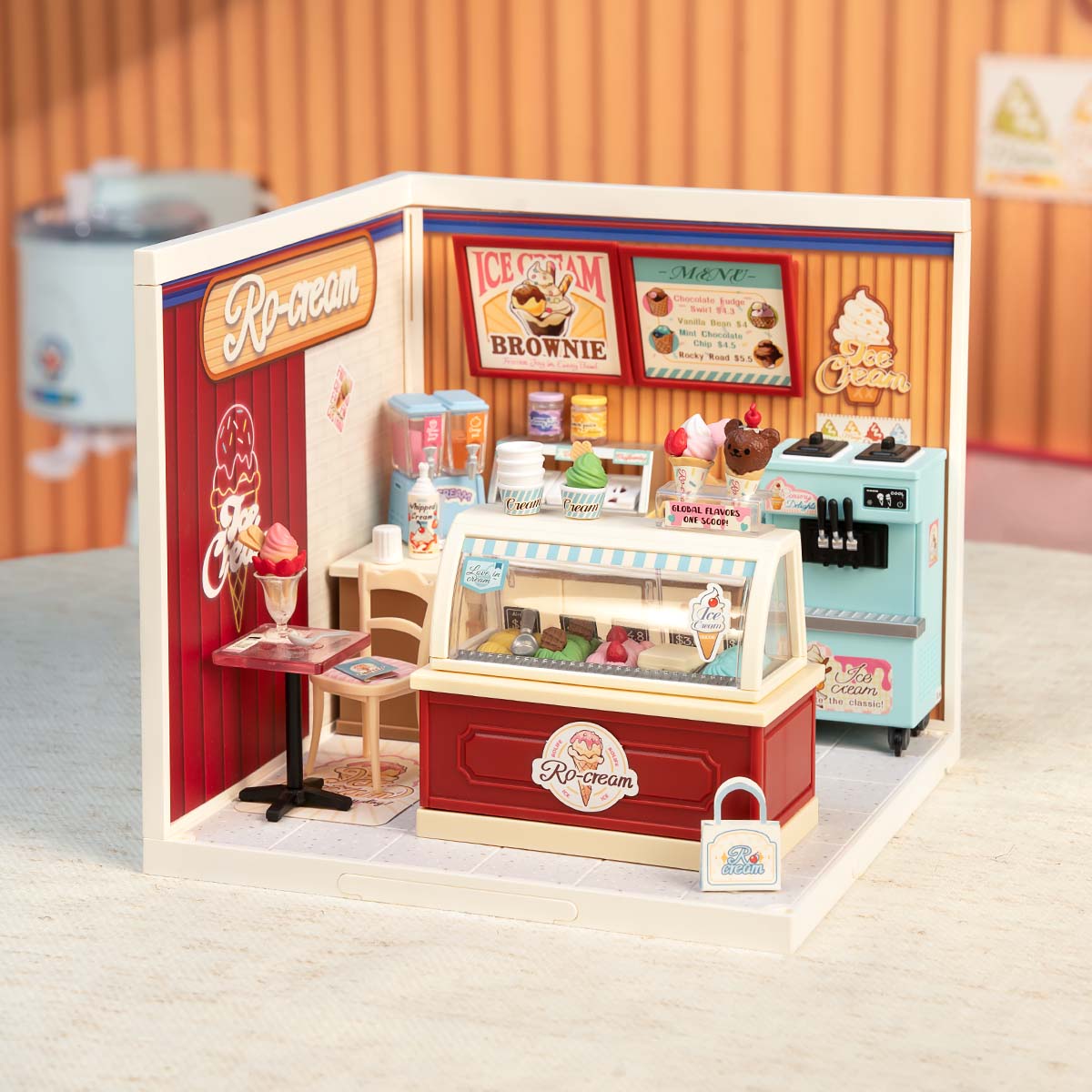 Robotime DW018B Rolife Flavorful Ice Cream DIY Miniature House
