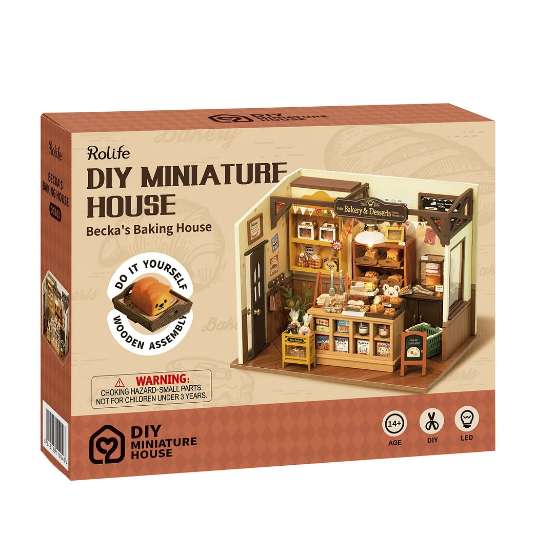 Robotime DG161 Rolife Becka's Baking House DIY Miniature House Kit