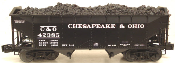 Lionel 6-21872 O Gauge Chesapeake & Ohio Offset 2-Bay Hopper (Set of 3) MT/Box