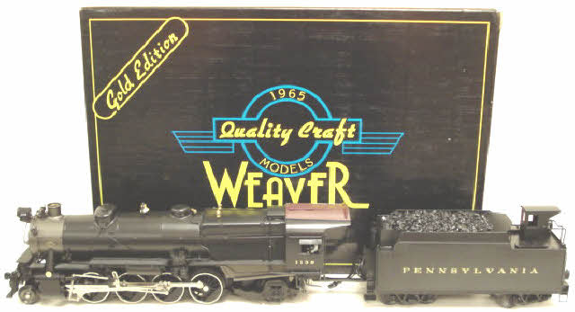 Weaver 1138 BRASS PRR 2-8-2 L-1S Mikado Steam Locomotive #1138 - 3 Rail EX/Box