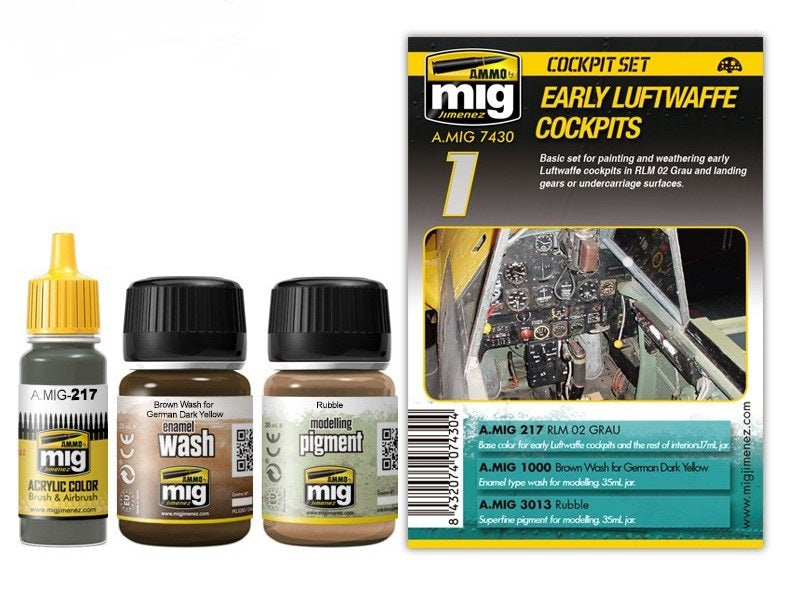 Mig Jimenez AMIG7430 Early Luftwaffe Cockpit Weathering Set