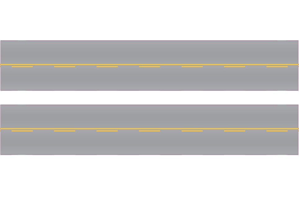 Easy Streets 3253131 N Aged Asphalt 10' Single Passing No Line