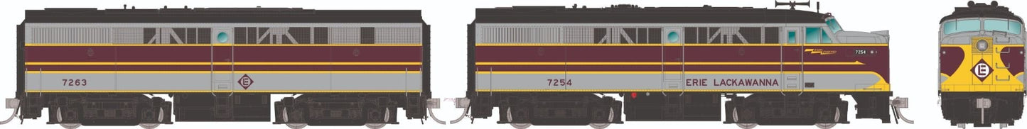 Rapido Trains 037547 HO EL ALCo FA-1 + FB-1 Diesel Locomotive #7254 + #7263