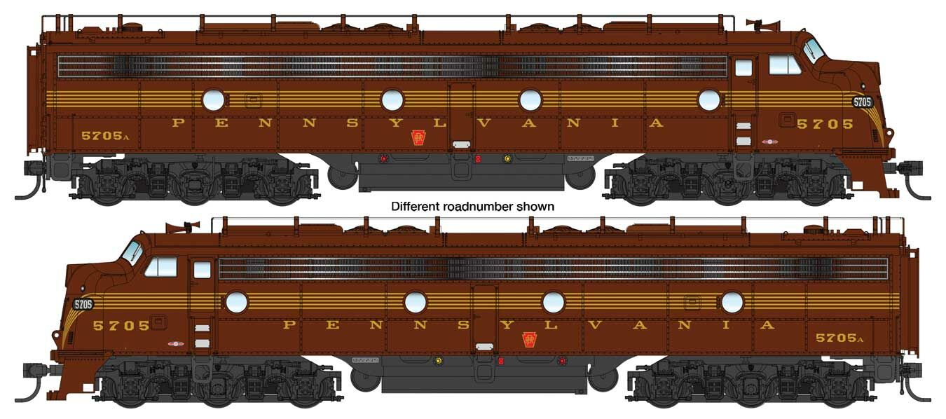 Walthers 920-42900 HO PRR EMD E8 A-A Diesel Loco w/ Sound & DCC #5705A, 5763A
