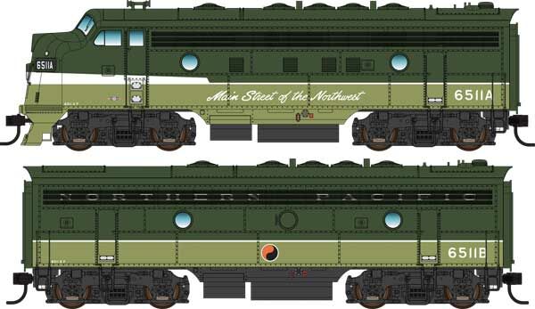 Walthers 910-19975 HO NP EMD F7 A-B Diesel Loco w/ Sound & DCC #6511A, #6511B MT/Box