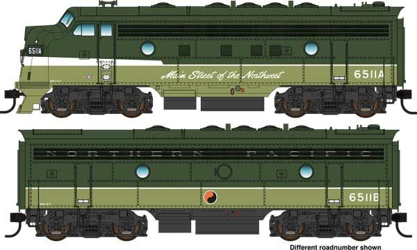 Walthers 910-19976 HO NP EMD F7 A-B Diesel Loco w/ Sound & DCC #6513A, #6513B