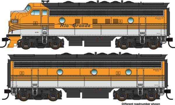 Walthers 910-9954 HO D&RGW EMD F7 A-B Diesel Locomotive Standard DC #5714, #5713 MT/Box