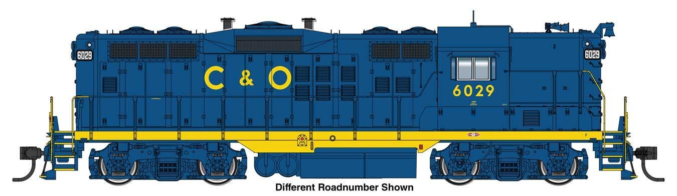Walthers 920-42728 HO C&O Phase II EMD GP9 Diesel Locomotive Sound and DCC #6852