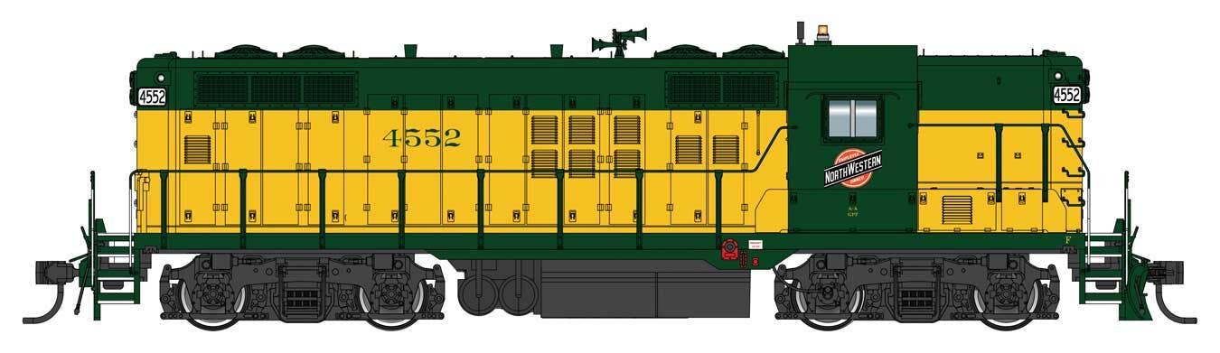 Walthers 920-42729 HO CNW Phase II EMD GP9 Diesel Locomotive Sound and DCC #4552