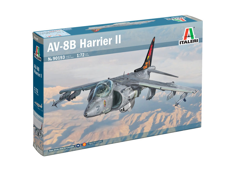 Italeri 90193 1:72 AV-8B Harrier II Fighter Aircraft Plastic Model Kit