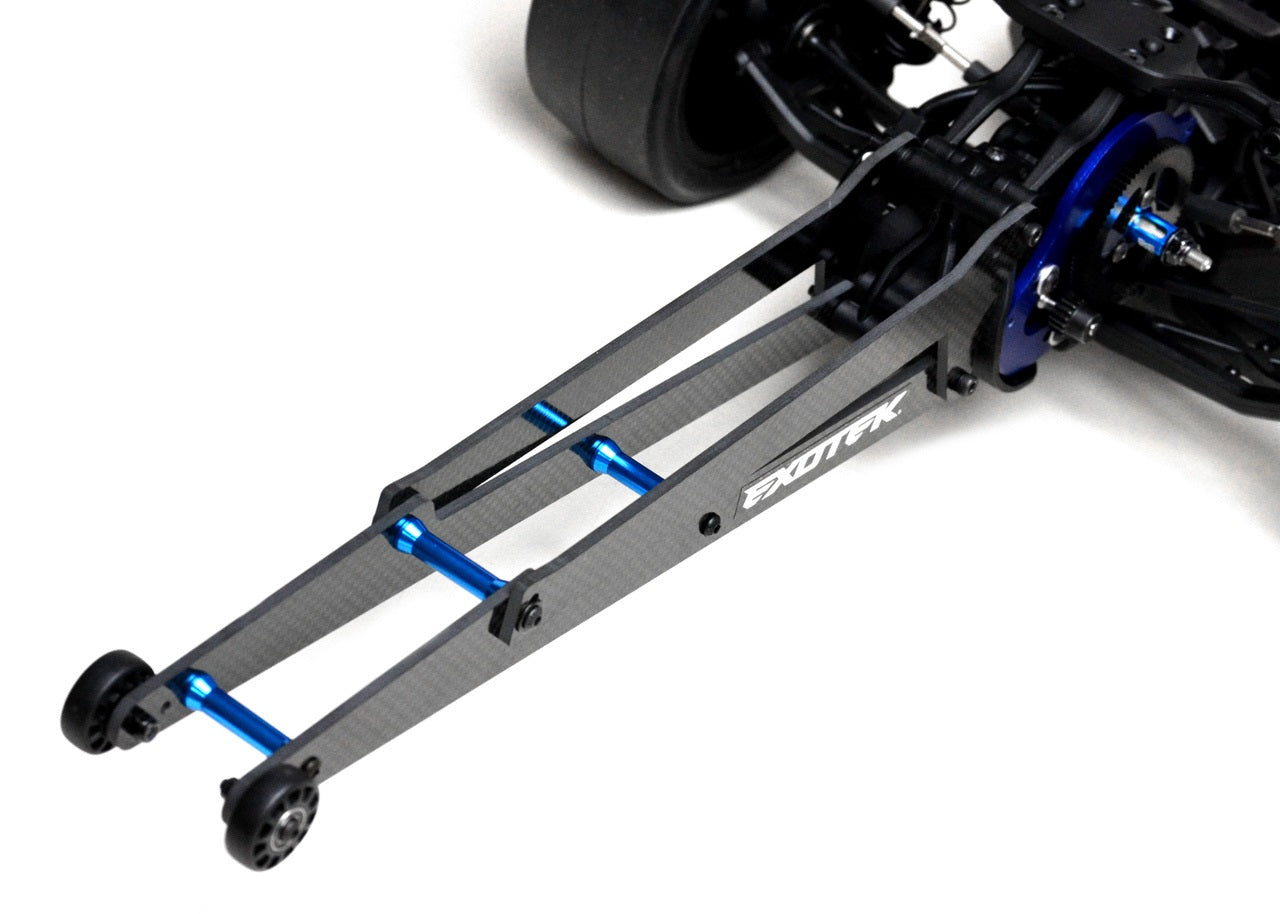 Exotek Racing 12" Carbon & Alloy 1962 DR10 Adjustable Wheelie Bar Set