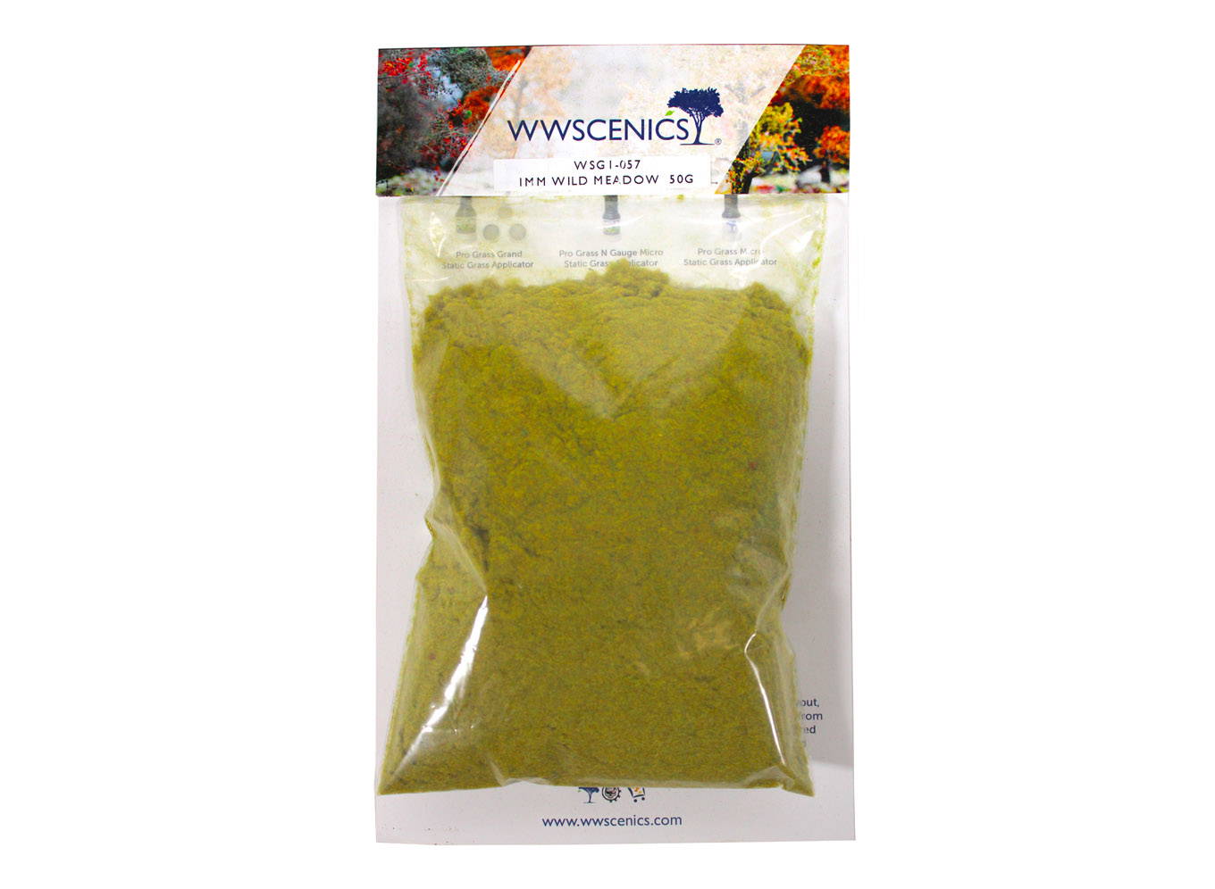 WWScenics WSG1-057 1mm Wild Meadow Static Grass - 50 g Bag