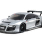 Tamiya 47517 1:10 RC Audi R8 LMS 2008 with TT02 Silver Painted Body