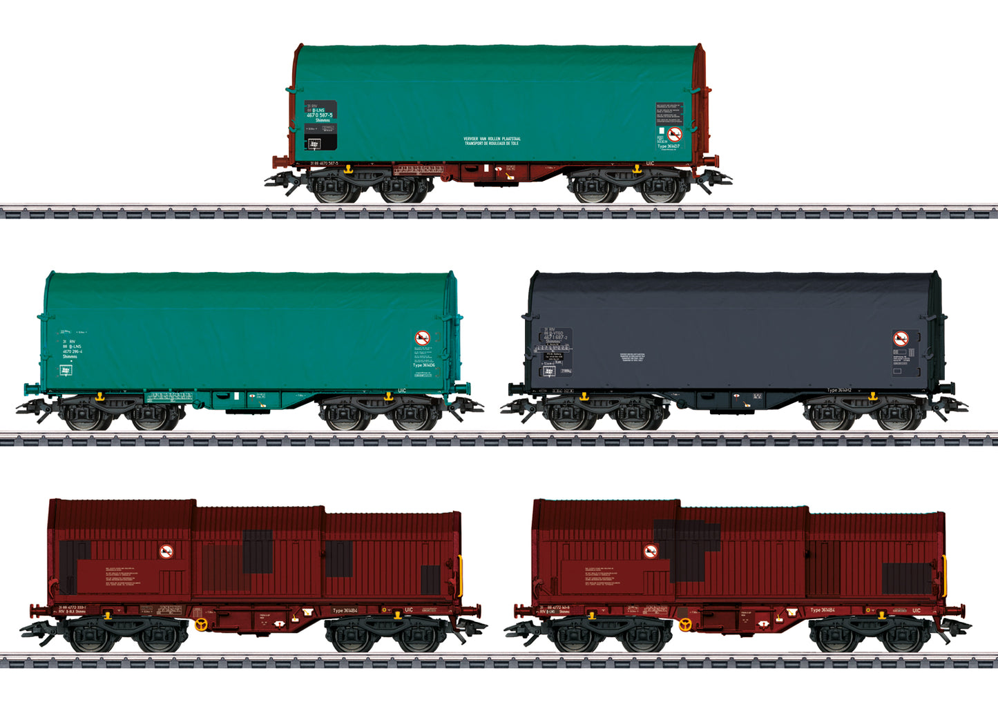 Marklin 46875 HO Scale SNCB Freight Car (Set of 5) LN/Box