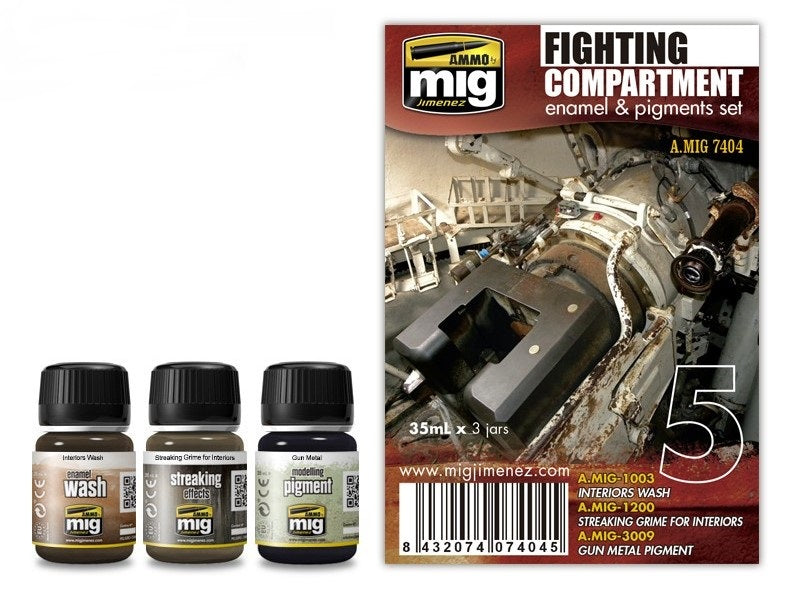 Mig Jimenez AMIG7404 Flight Compartment Enamel and Pigment (Set of 3)