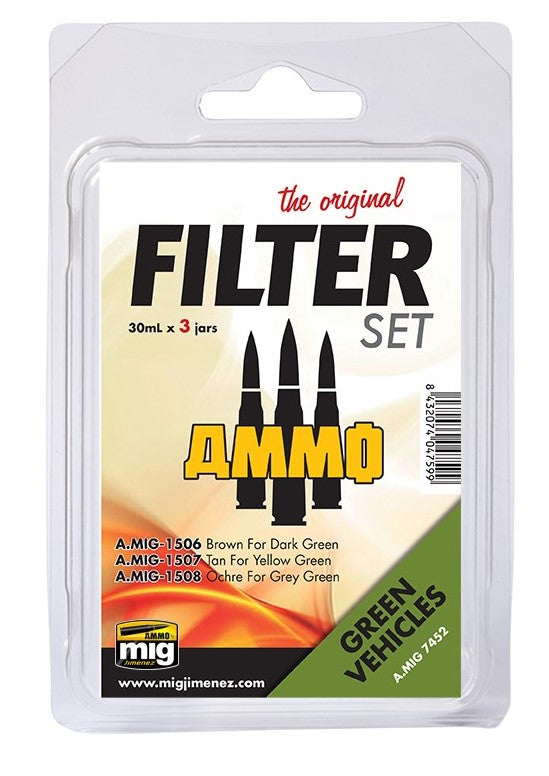 Mig Jimenez AMIG7452 Filter Set for Green Vehicles Set
