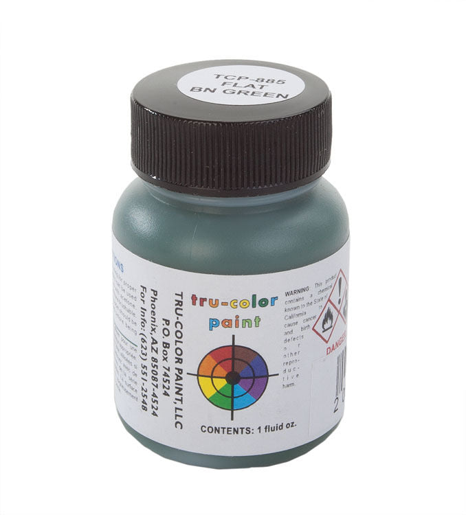 Tru-Color 885 Flat BN Green - 1 oz. Bottle