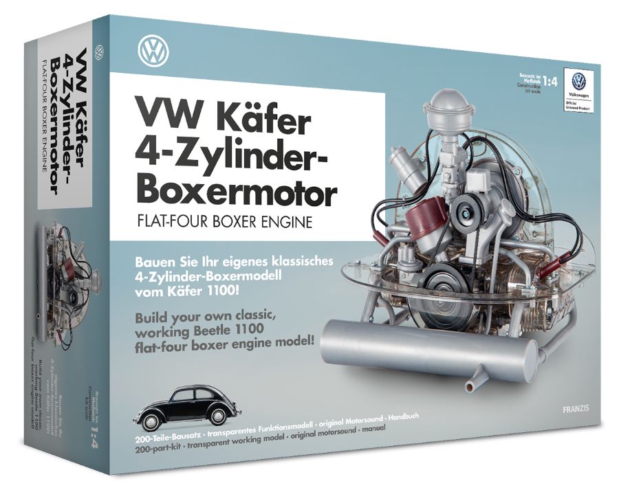 Franzis Engine Model Kits 670380 1:4 Visible VW Beetle Engine Plastic Model Kit