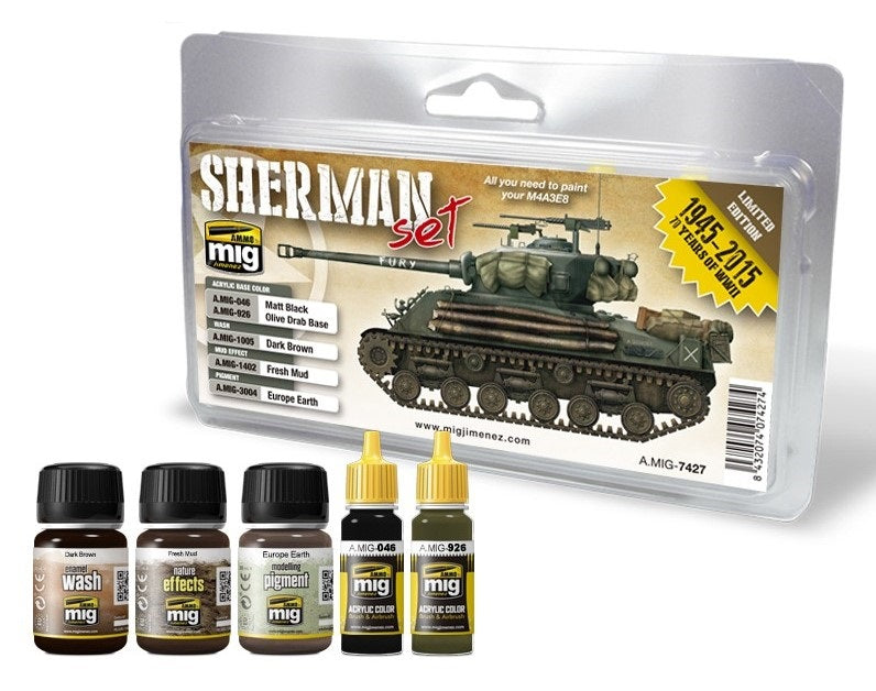 Mig Jimenez AMIG7427 Fury Sherman Weathering Starter Set