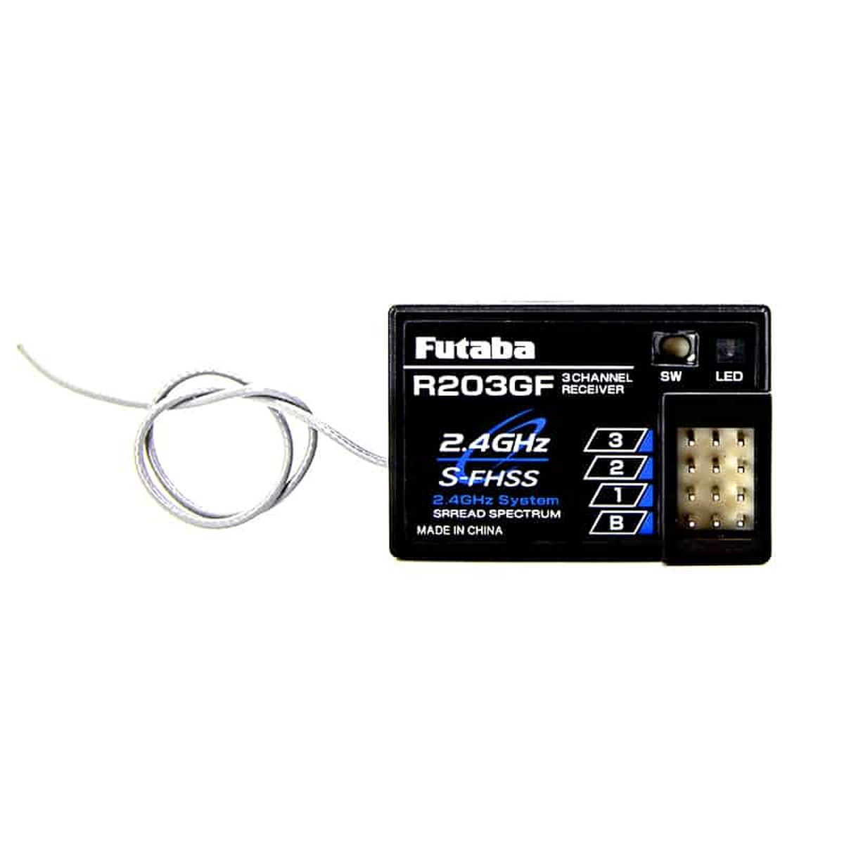 Futaba 01102237-1 R203GF S-FHSS 3-Channel 2.4GHz Surface Receiver