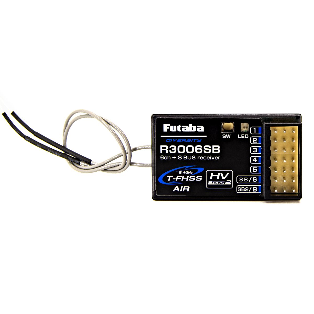 Futaba 01102306-1 R3006SB T-FHSS S.Bus 6-Channel Telemetry Receiver
