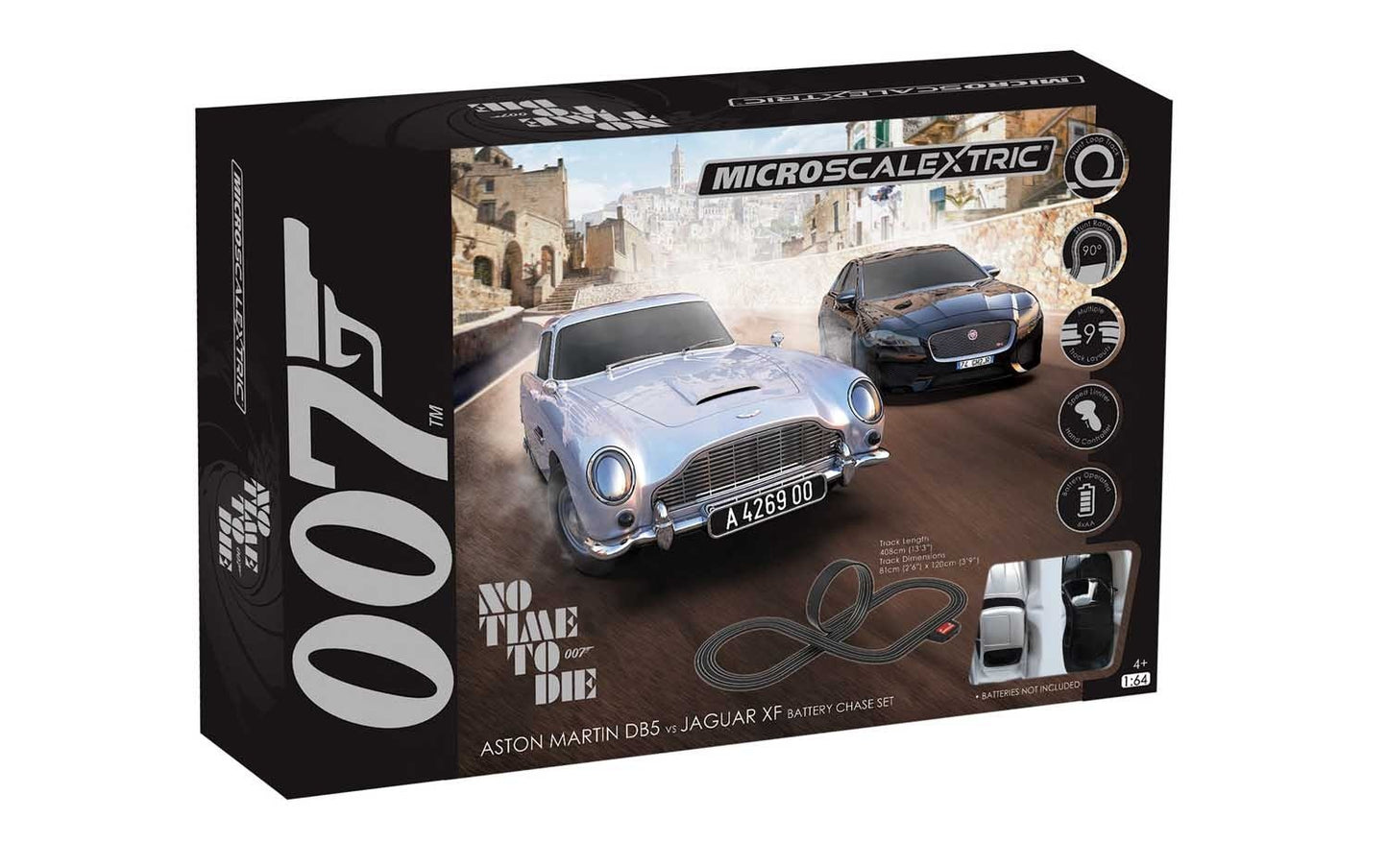 Scalextric G1161M 1:64 No Time To Die James Bond Battery Powered Slot Race Set