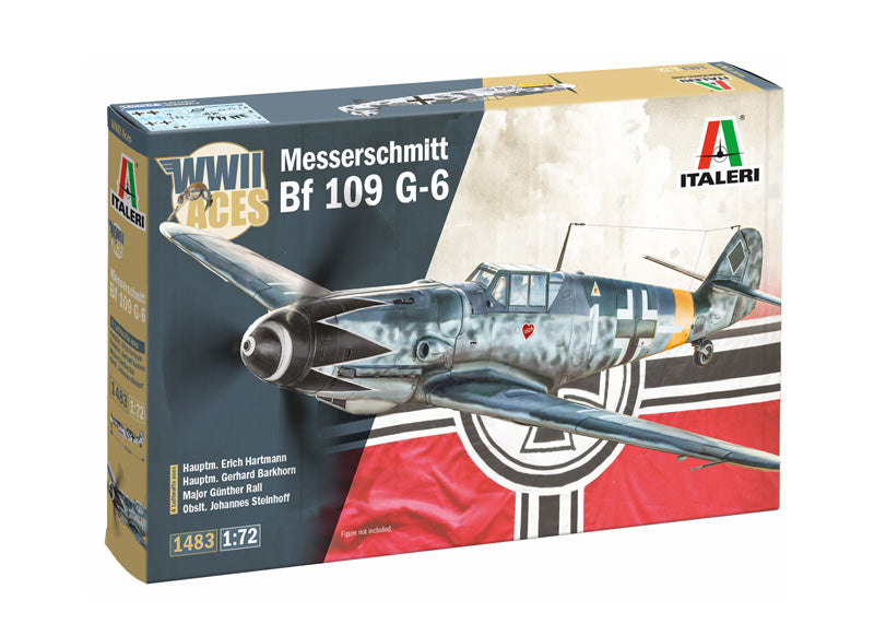 Italeri 1483 1:72 Bf 109 G-6 Aces Fighter Aircraft Plastic Model Kit
